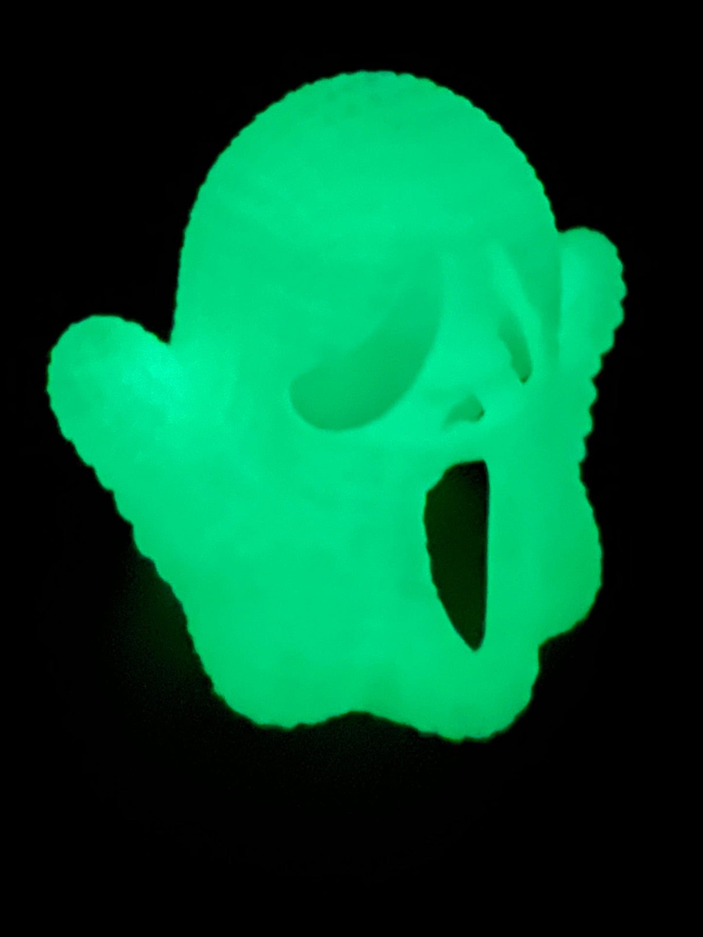 Set of 10 Stackable Glow-in-the-Dark 3D Printed Crotchet Ghosts